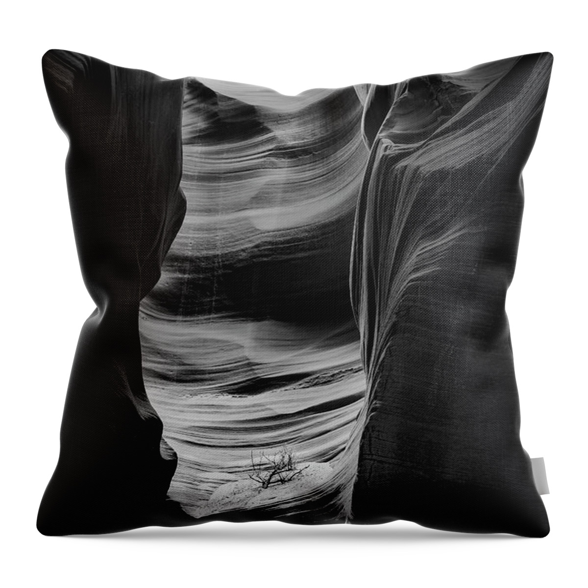 Antelope Canyon Throw Pillow featuring the photograph Waiting for Sunlight by Jon Glaser