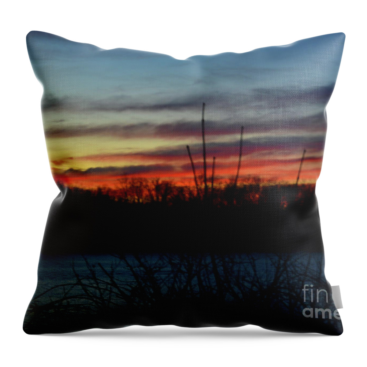 America Throw Pillow featuring the photograph Waiting For The Sun by Robyn King