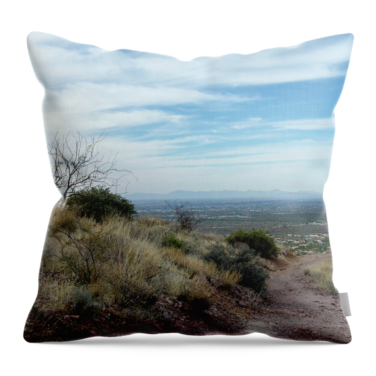 Arizona Throw Pillow featuring the photograph Walk Your Own Path by Sandra Parlow
