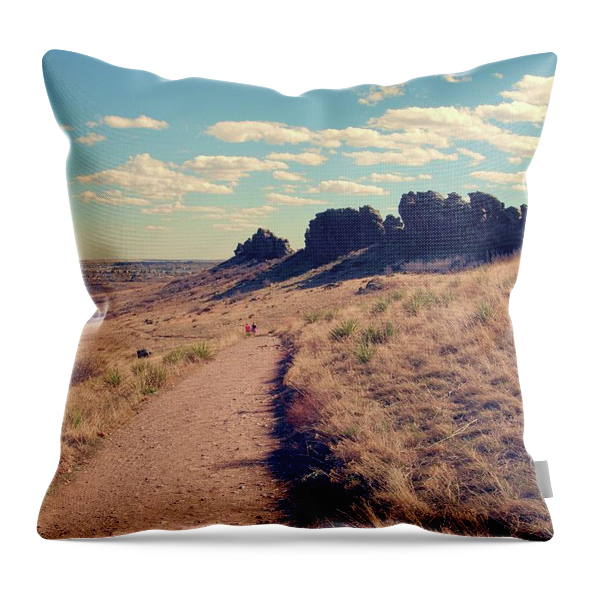 Colorado Throw Pillow featuring the photograph Walking Down - Devil's Backbone by Angie Tirado