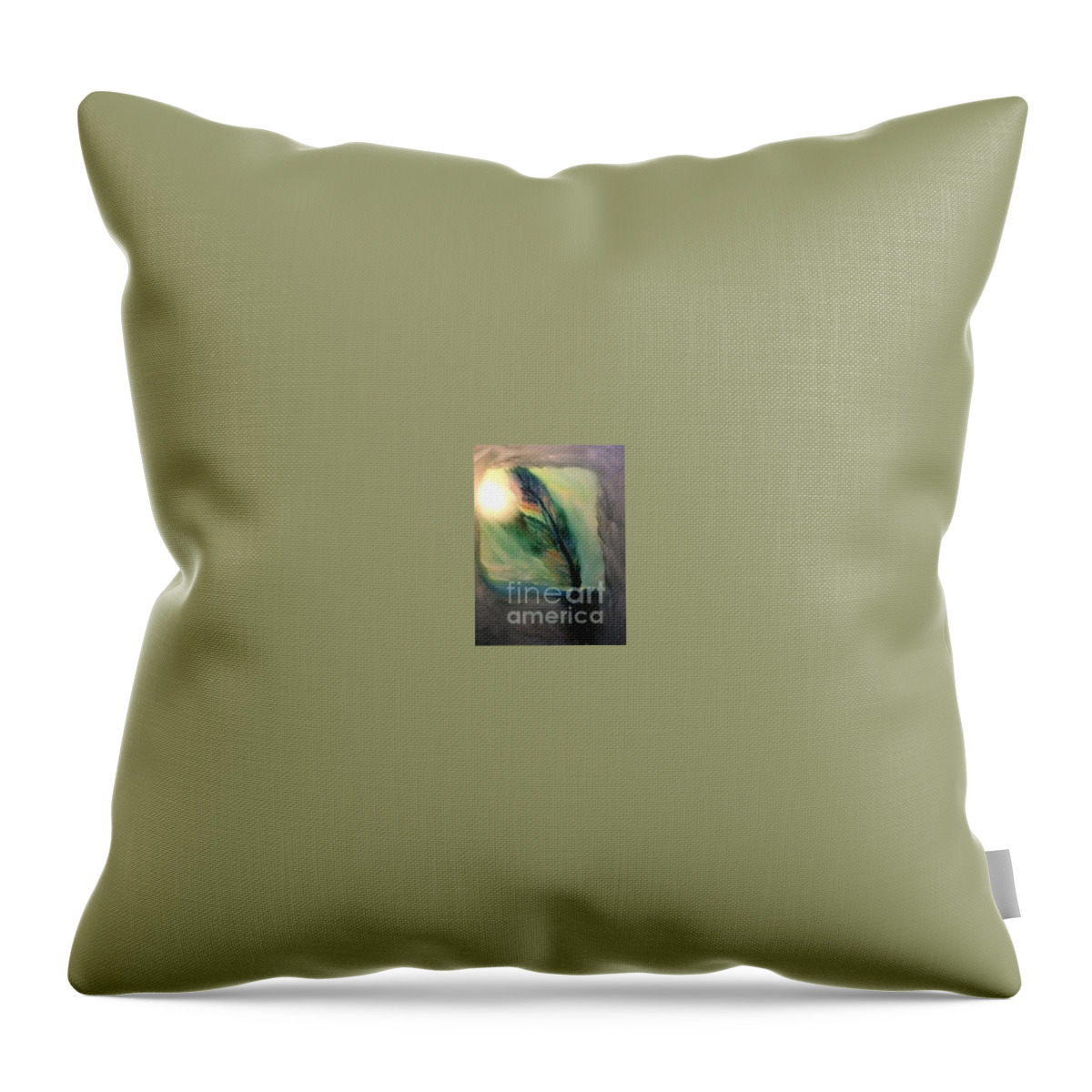 Spirit Spiritual Feathers Totems Native First Nation Throw Pillow featuring the painting Walking in your Light by FeatherStone Studio Julie A Miller