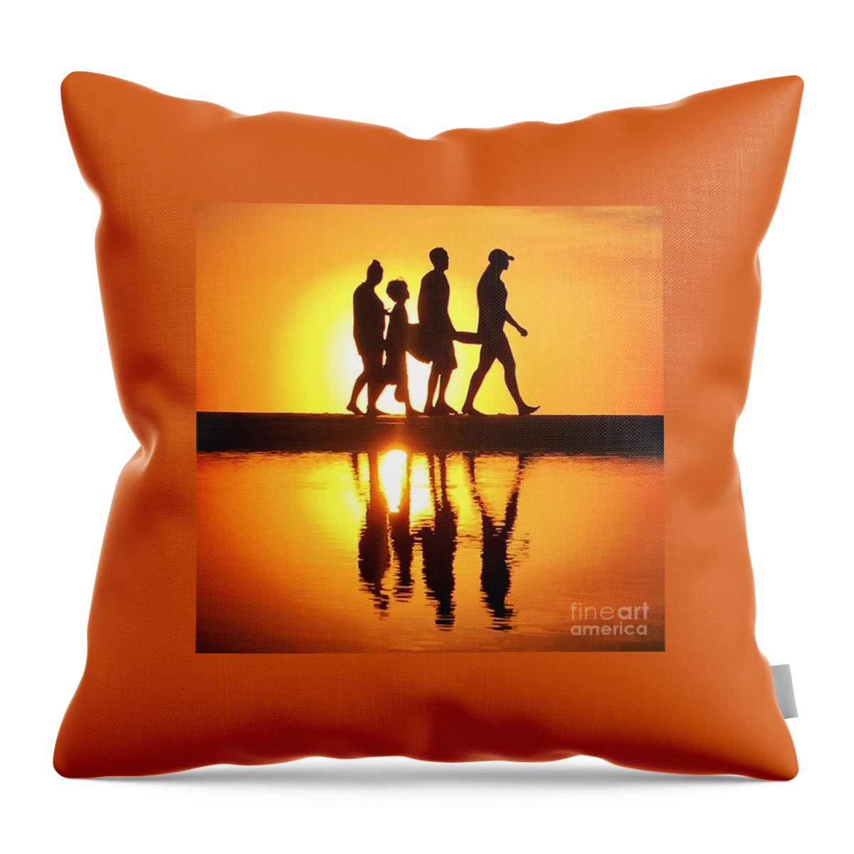 Beach Throw Pillow featuring the photograph Walking on Sunshine by LeeAnn Kendall