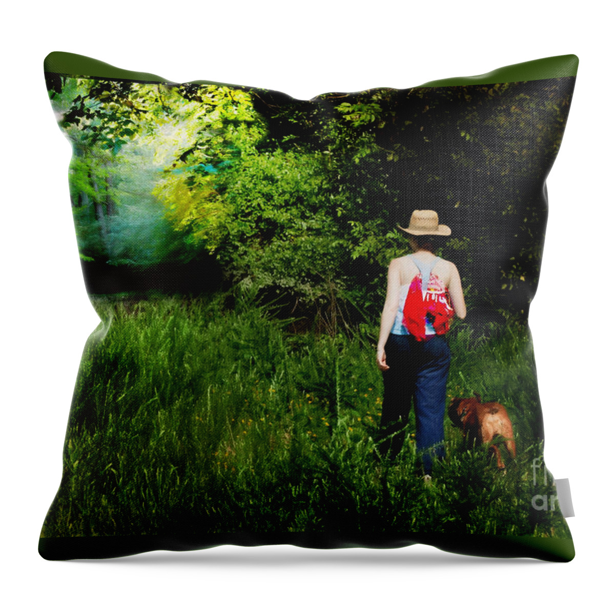 Target Ahead Life Throw Pillow featuring the photograph Walking by Sandra Clark