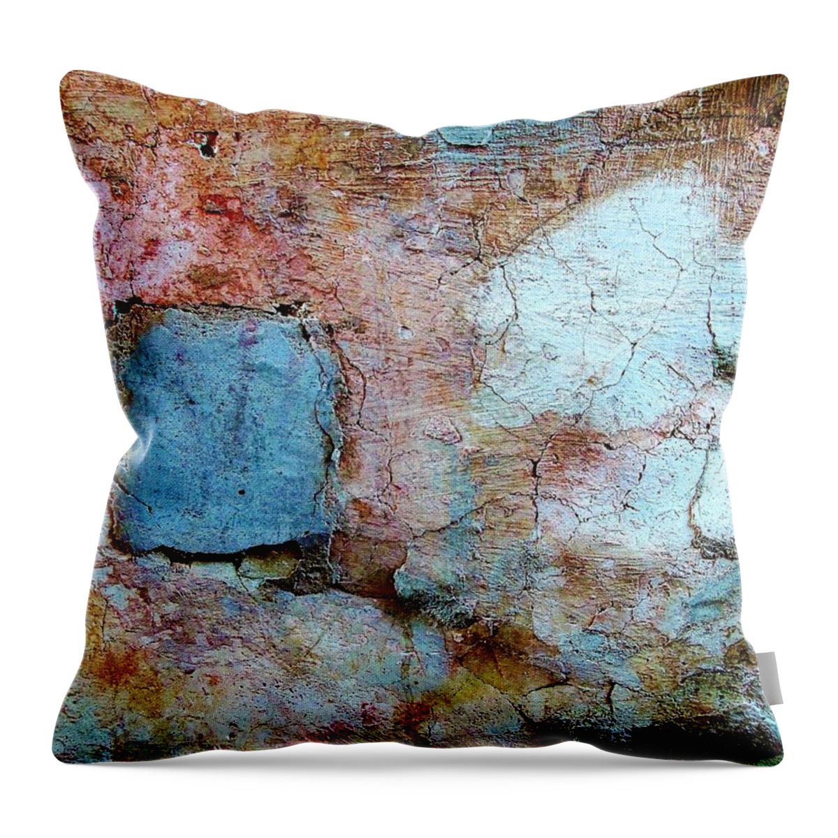 Texture Throw Pillow featuring the photograph Wall Abstract 138 by Maria Huntley