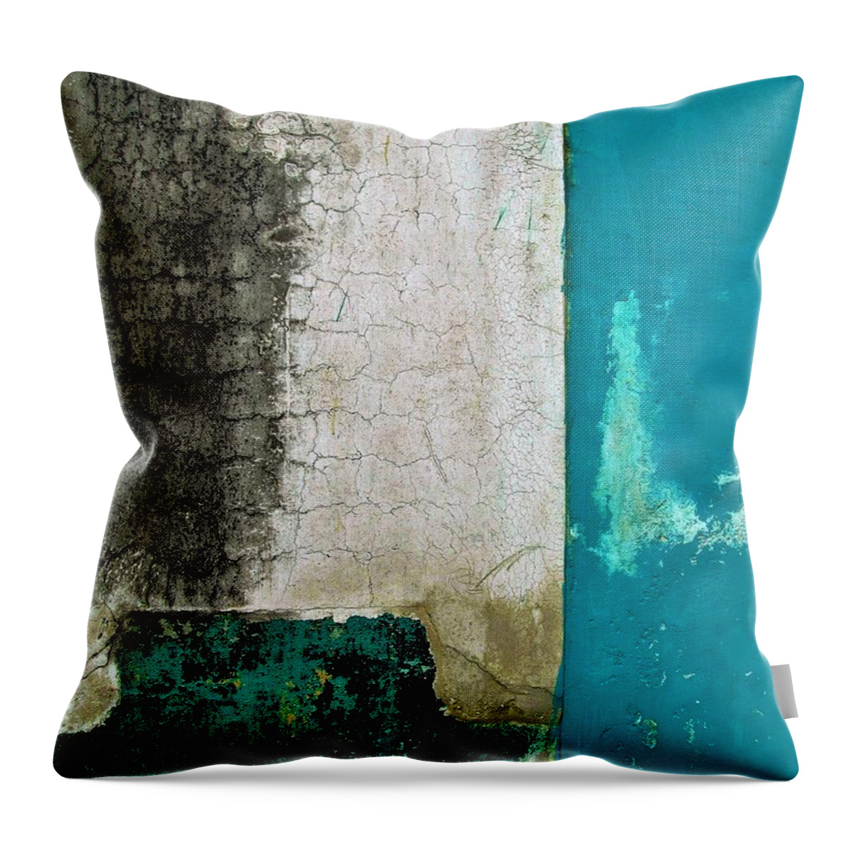 Texture Throw Pillow featuring the photograph Wall Abstract 296 by Maria Huntley