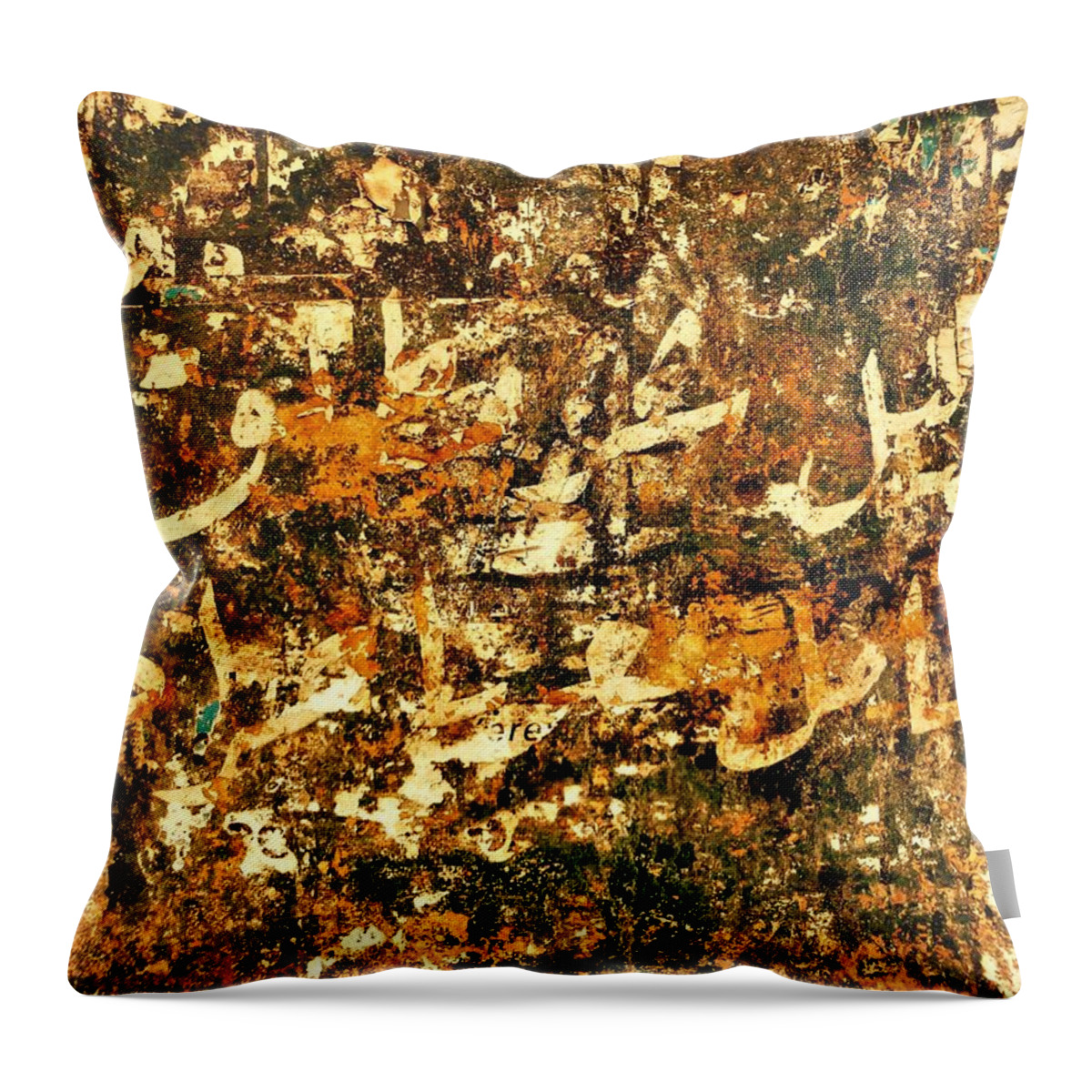Beirut Throw Pillow featuring the photograph Wall Art on Beirut streets by Funkpix Photo Hunter