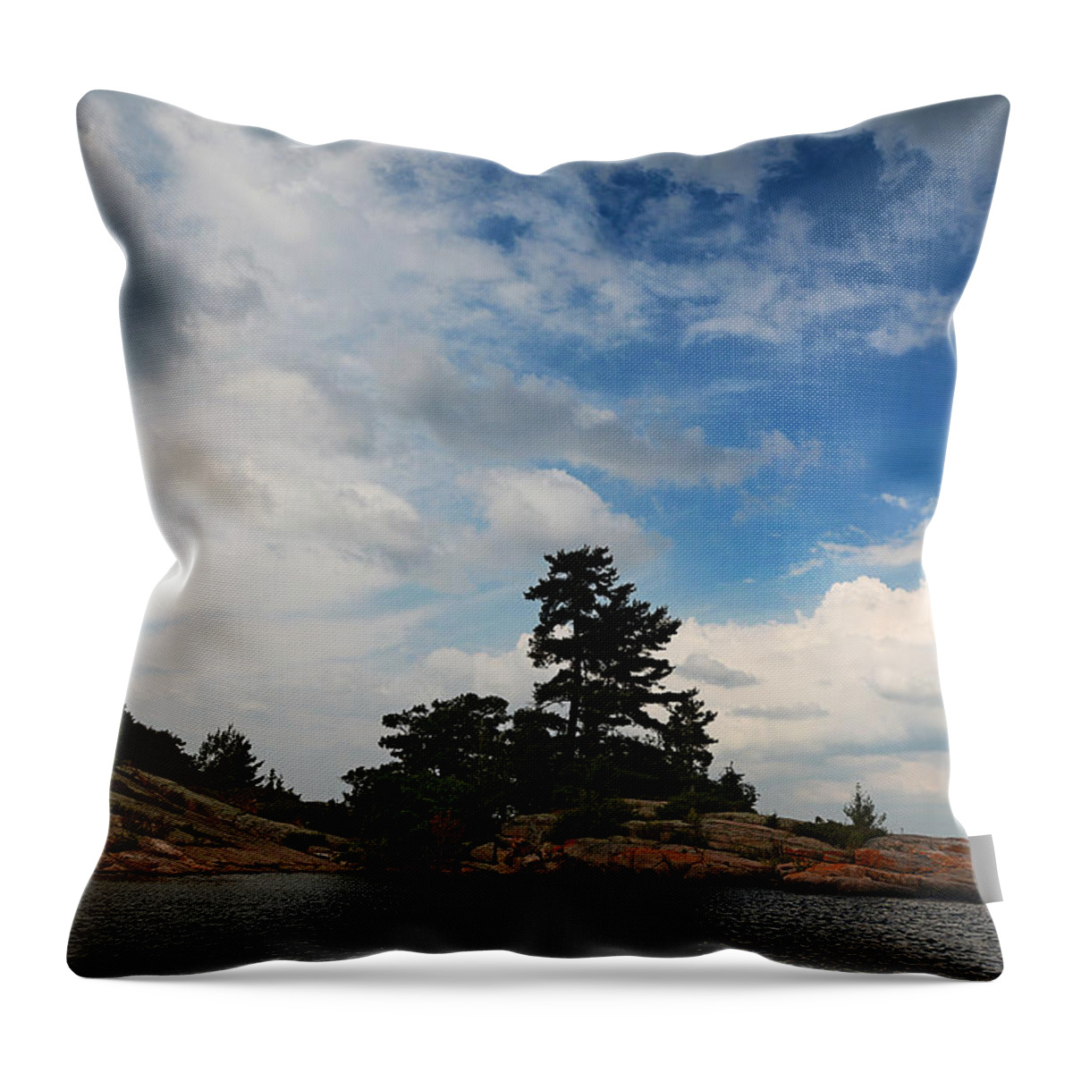 Wall Island Throw Pillow featuring the photograph Wall Island Big Sky 3627 by Steve Somerville