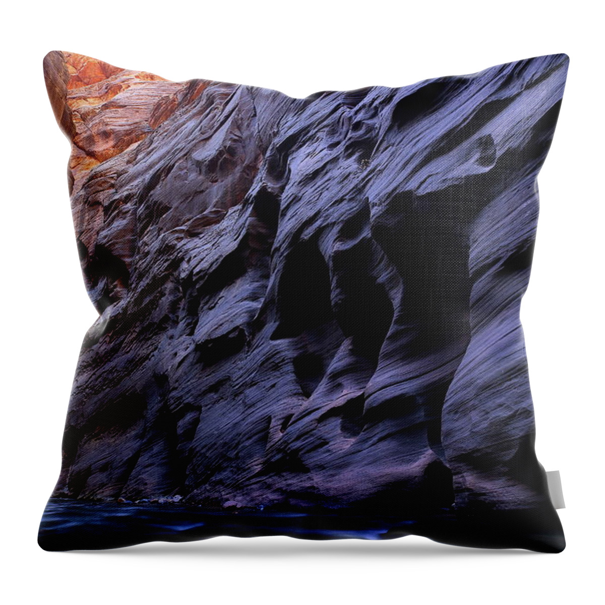 Wall Throw Pillow featuring the photograph Wall Street at the Narrows at Zion National Park by Jetson Nguyen