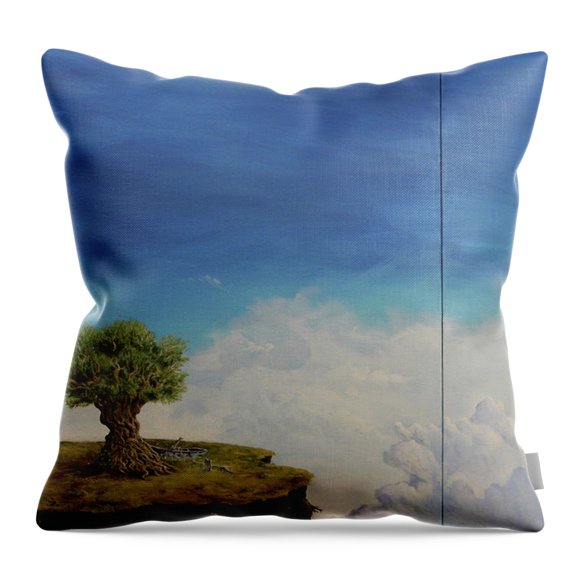 War Throw Pillow featuring the painting War and Peace by James Andrews