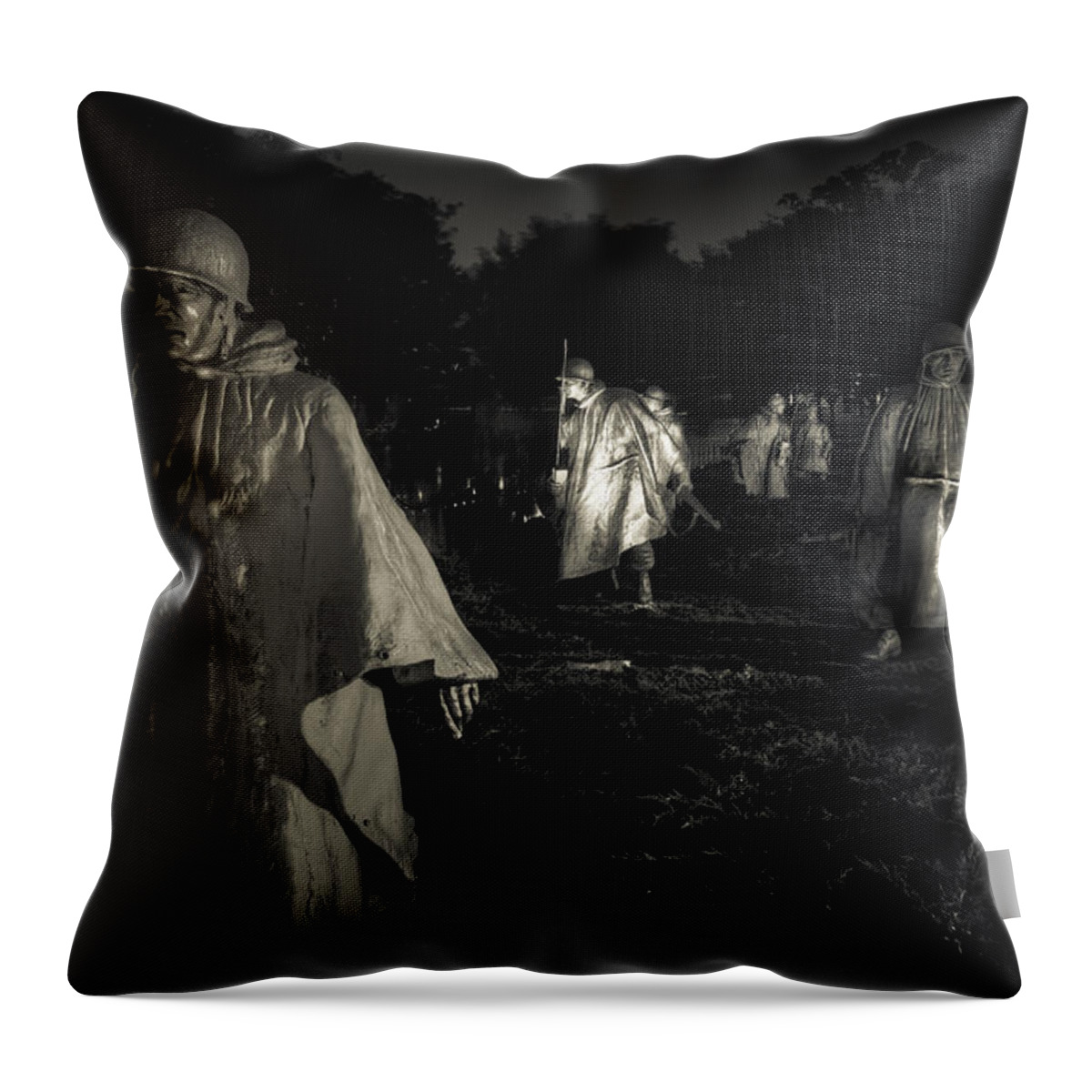 Washington D.c. Throw Pillow featuring the photograph War Ghosts by Tim Stanley