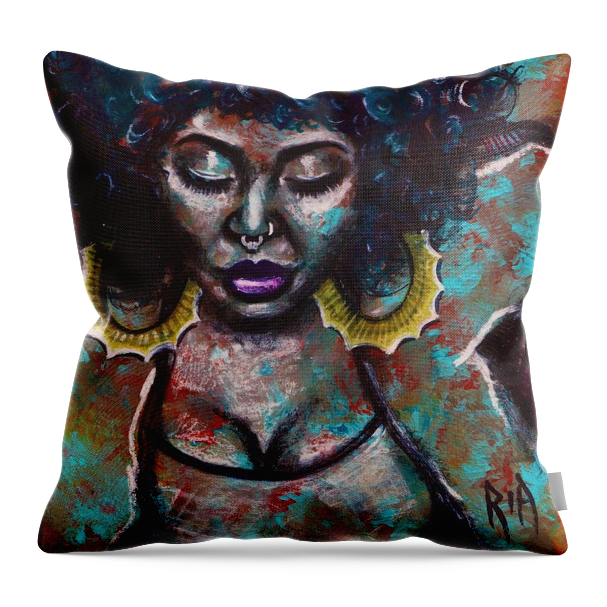 Artbyria Throw Pillow featuring the photograph Warm vibes by Artist RiA