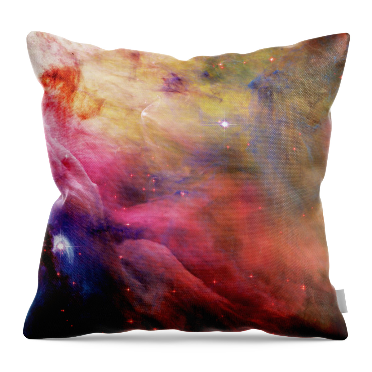 Nebula Throw Pillow featuring the photograph Warmth - Orion Nebula by Jennifer Rondinelli Reilly - Fine Art Photography