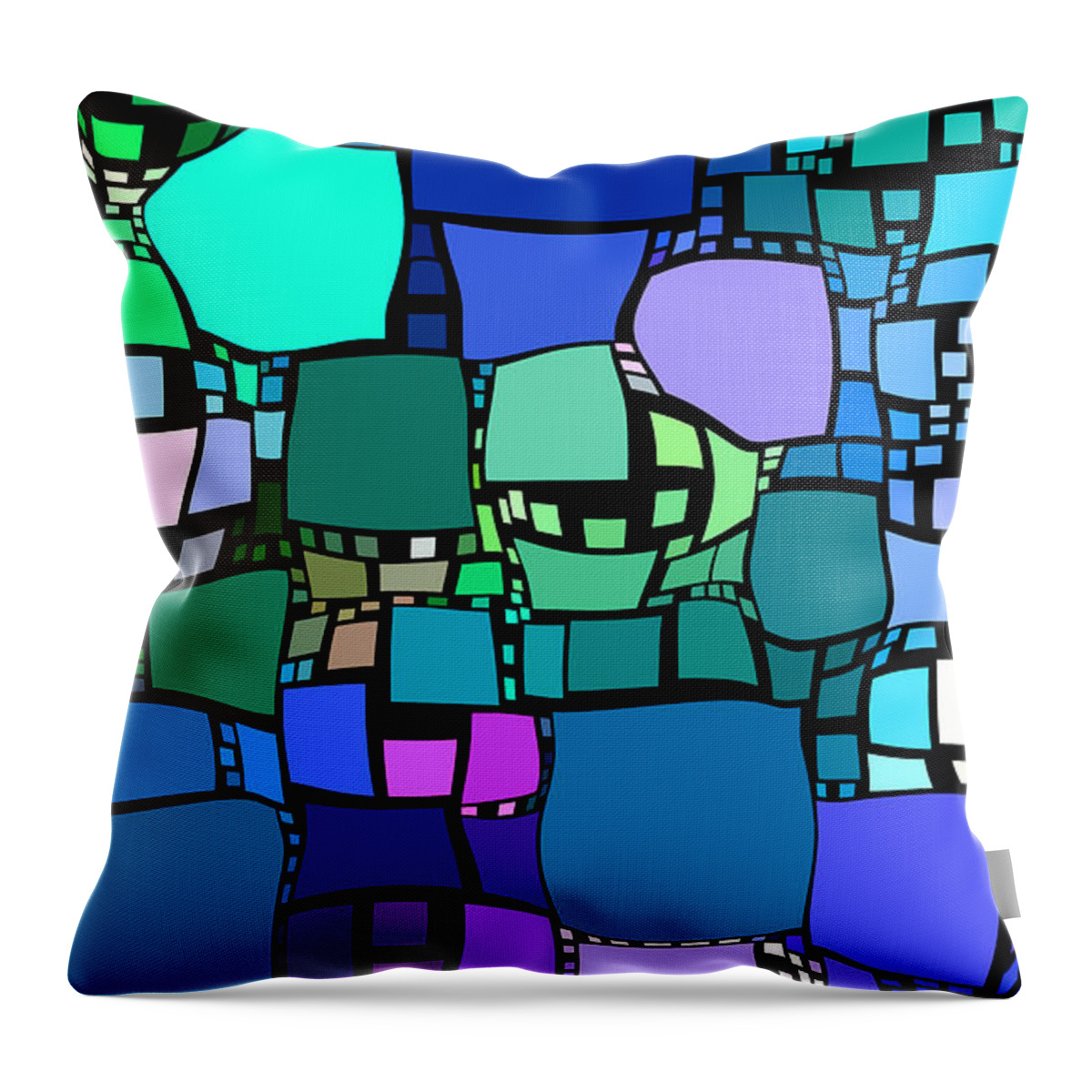 Abstract Throw Pillow featuring the digital art Warped 7 by Chris Butler