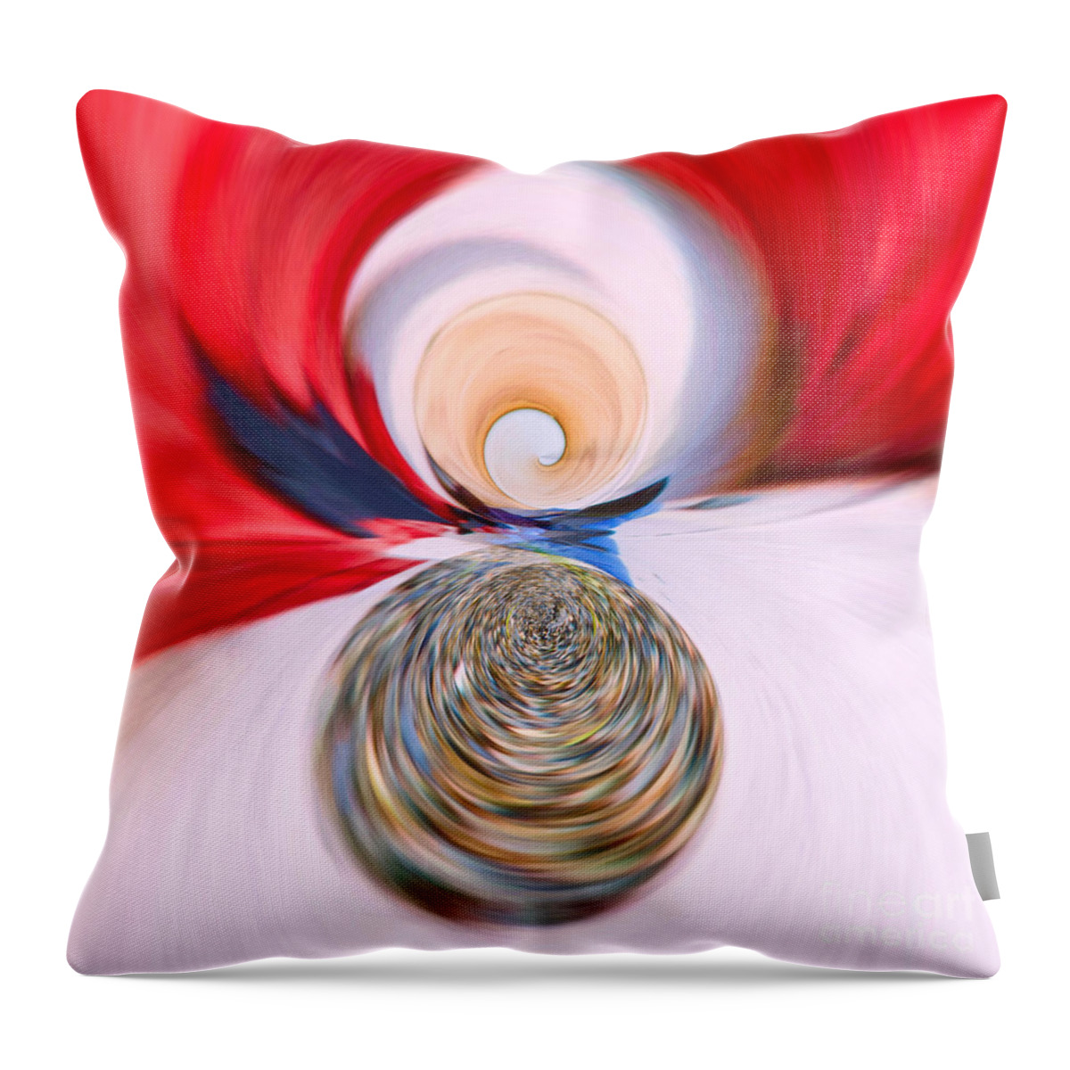 Digital Art Work Throw Pillow featuring the digital art Warped Worlds - Marble Motion No. 3 by Jason Freedman
