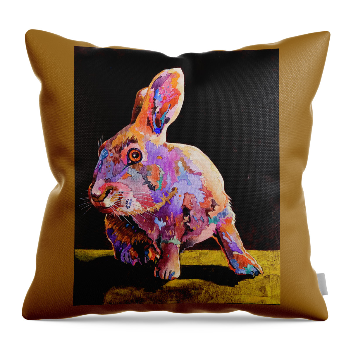 Fauvist Art Throw Pillow featuring the painting Wary by Bob Coonts