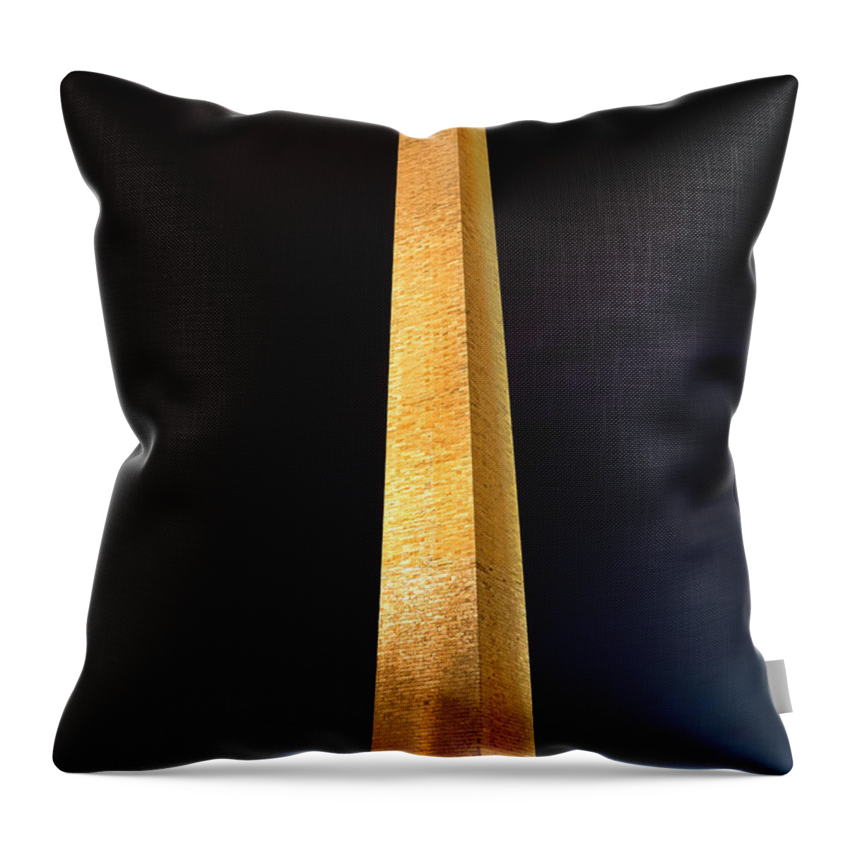 Washington Throw Pillow featuring the photograph Washington Monument at Night by Olivier Le Queinec