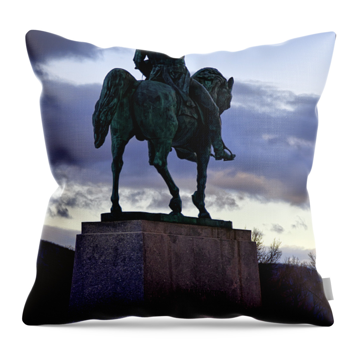 West Point Throw Pillow featuring the photograph Washington Monument at West Point by Dan McManus