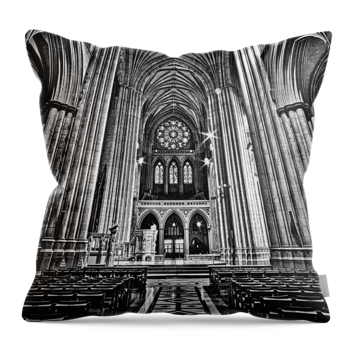 Washington Throw Pillow featuring the photograph Washington National Cathedral Crossing #2 by Stuart Litoff