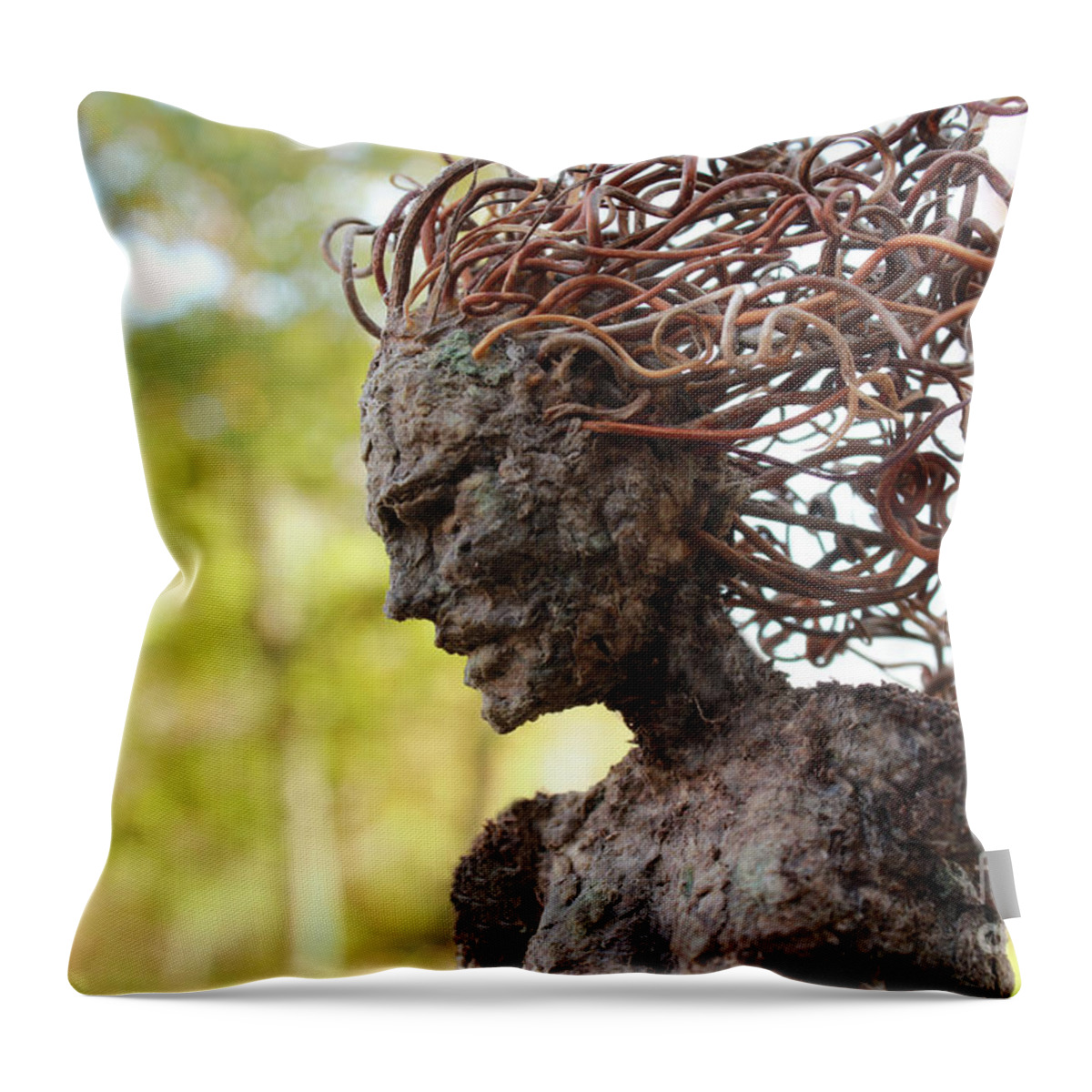 Adam Long Sculpture Throw Pillow featuring the sculpture Watch Me Go video still Autumn scene by Adam Long