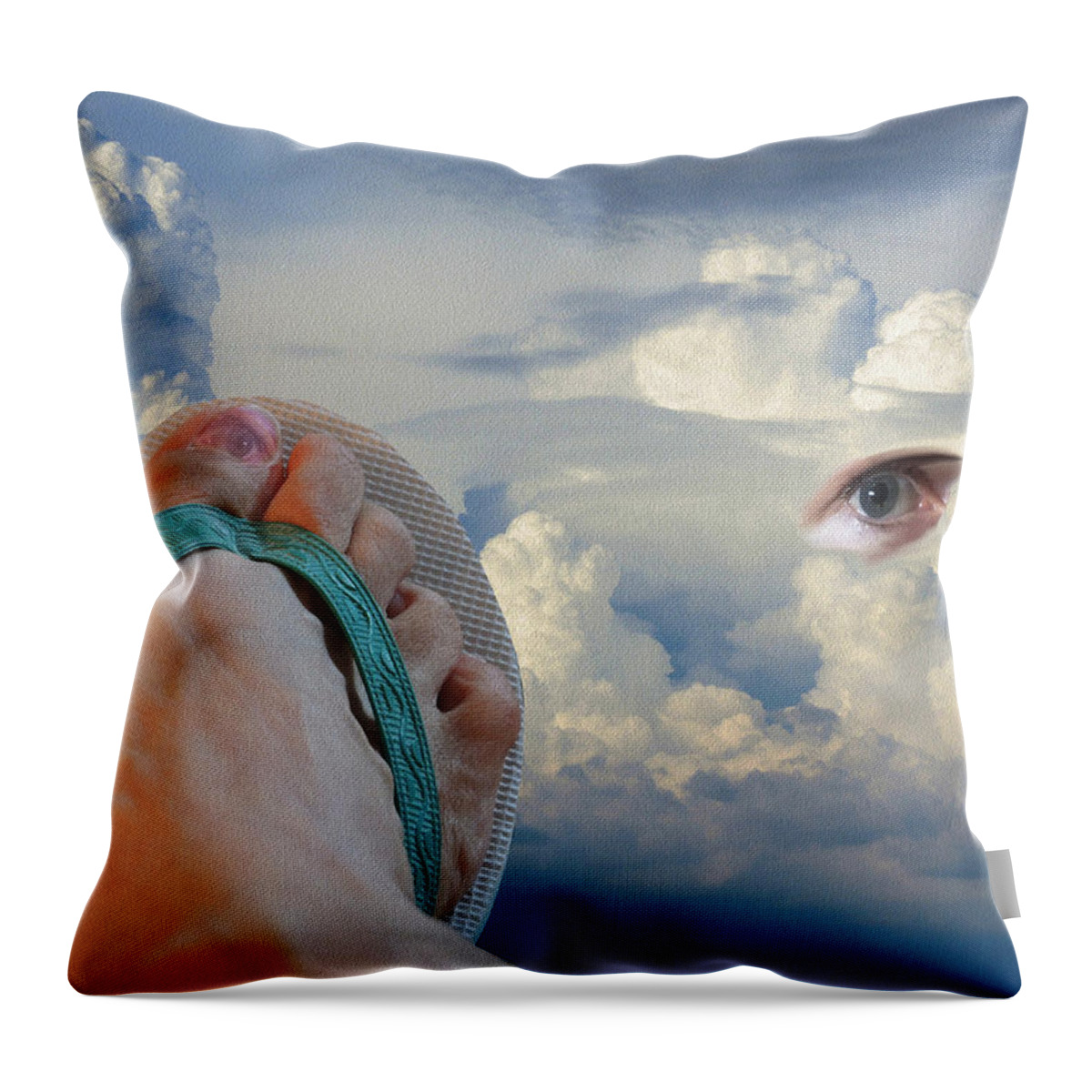 Conceptual Throw Pillow featuring the photograph Watch Where You Walk 2 by Lynda Lehmann