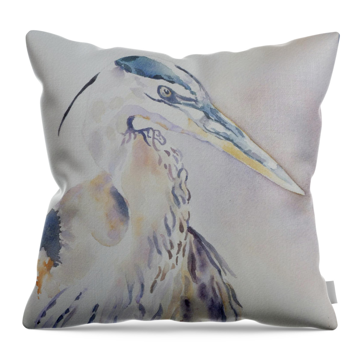 Great Throw Pillow featuring the painting Watching by Mary Haley-Rocks