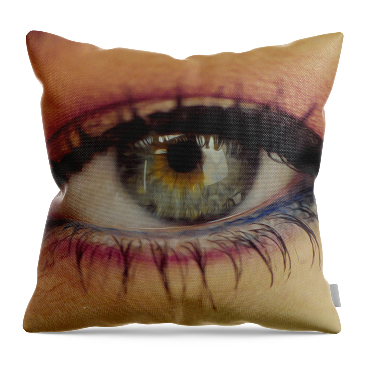 Eye Throw Pillow featuring the digital art Watching you watching me by Vincent Franco