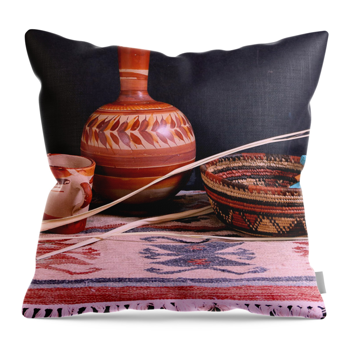 Still Life Throw Pillow featuring the photograph Water Jug 4 by M Diane Bonaparte