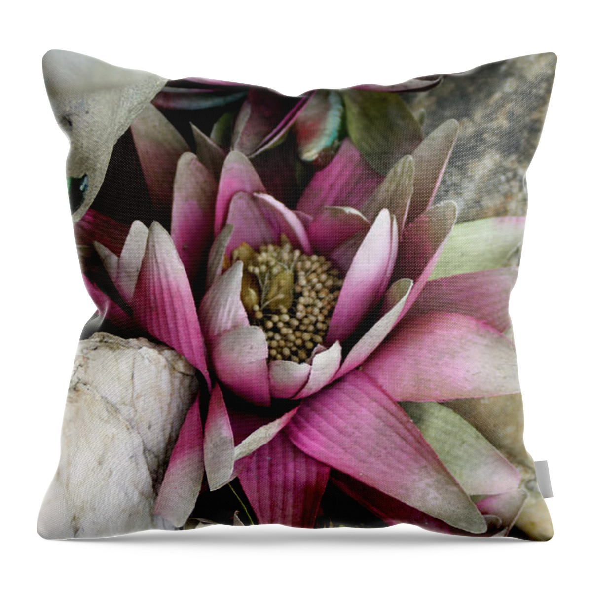 Seerose Throw Pillow featuring the photograph Water Lily - Seerose by Eva-Maria Di Bella