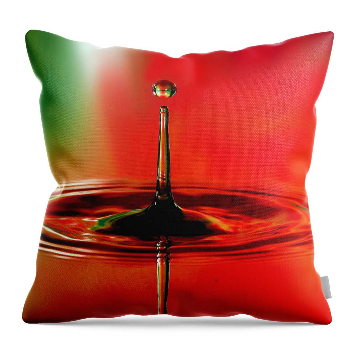 Water Tower And Drop Stop Action Throw Pillow featuring the photograph Water Tower and Drop Stop Action by Phyllis Taylor