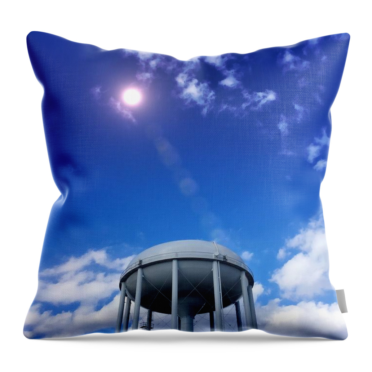 Tower Throw Pillow featuring the photograph Water Tower by Chris Montcalmo