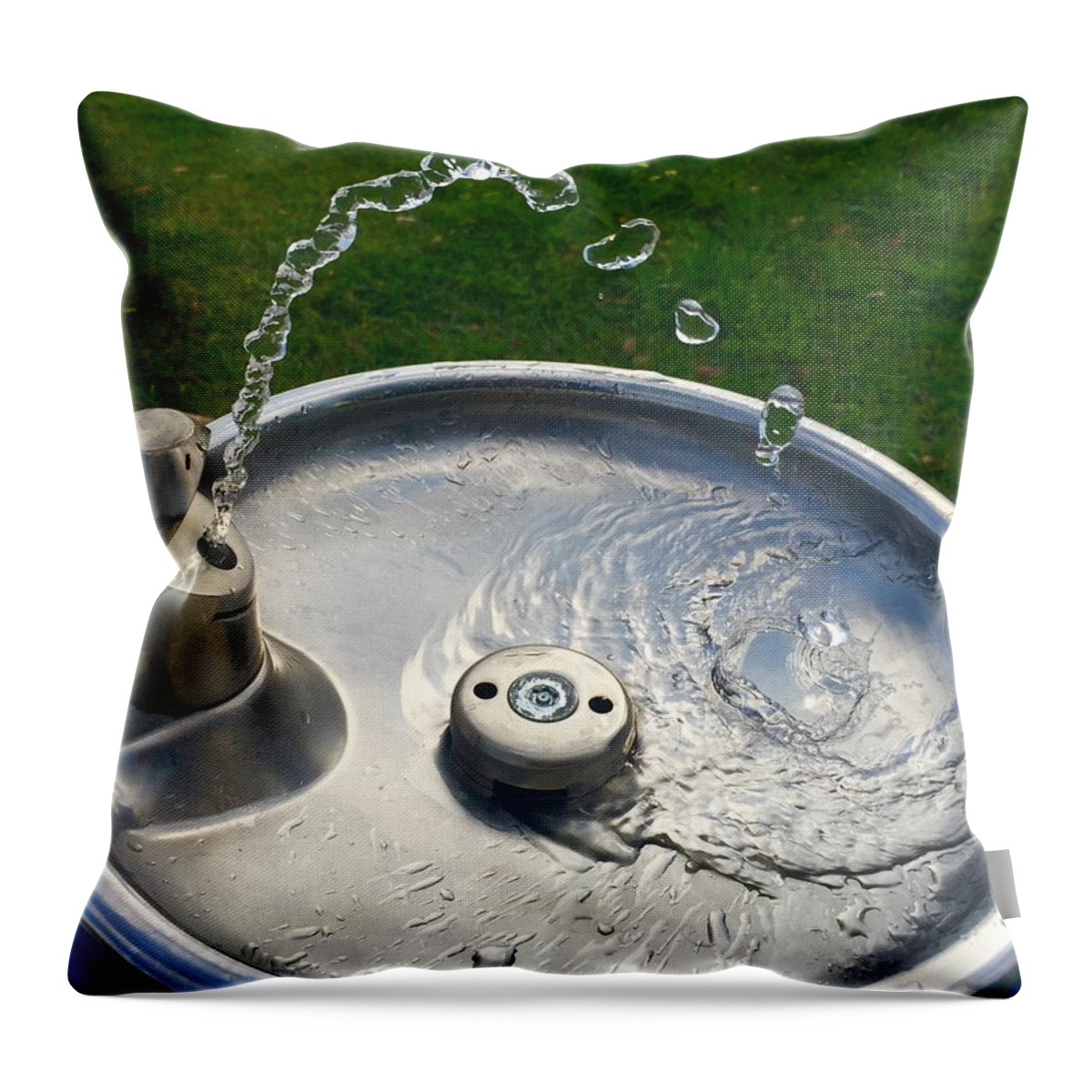 Nature Throw Pillow featuring the photograph Water Works by Etta Harris