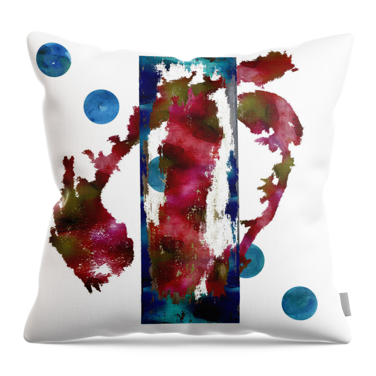 Watercolor Throw Pillow featuring the painting Watercolor Abstract 1 by Kandy Hurley