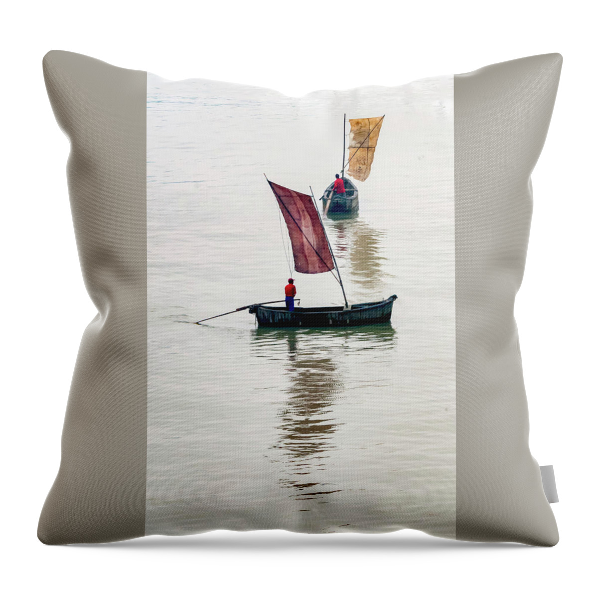 Asia Throw Pillow featuring the photograph Watercolor. by Usha Peddamatham
