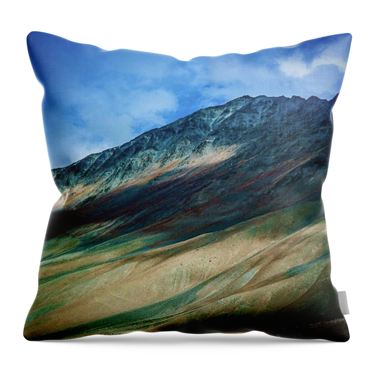 Leicagram Throw Pillow featuring the photograph Watercolour On The Hillside by Aleck Cartwright