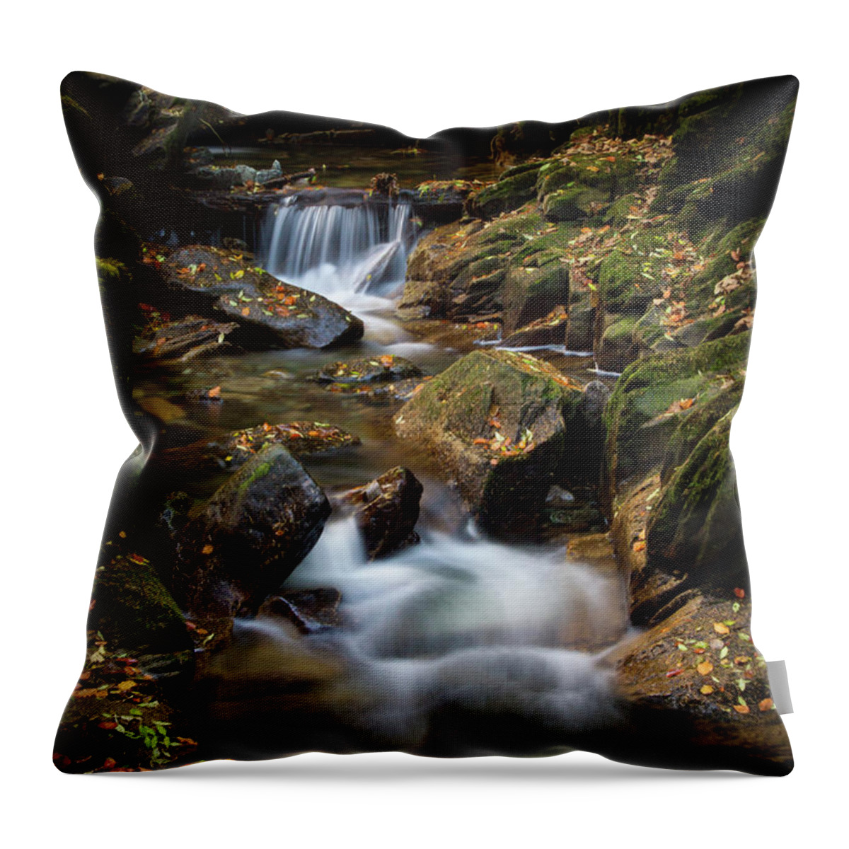 Waterfall Throw Pillow featuring the photograph Waterfall below Torc 1 by Mark Callanan