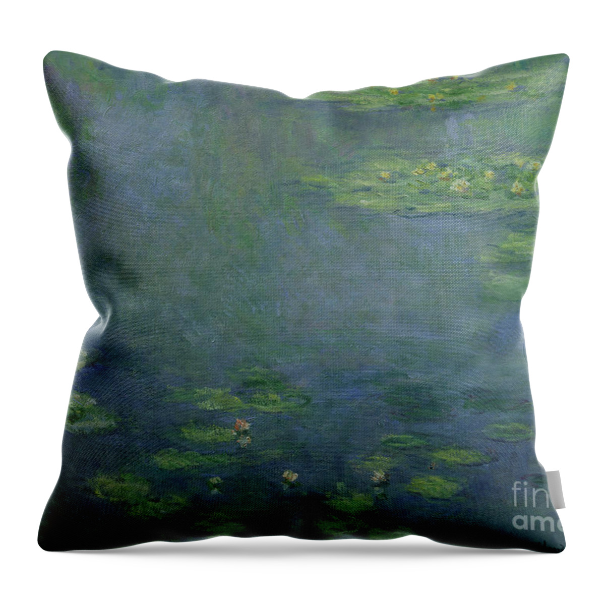 Waterlilies Throw Pillow featuring the painting Waterlilies by Claude Monet