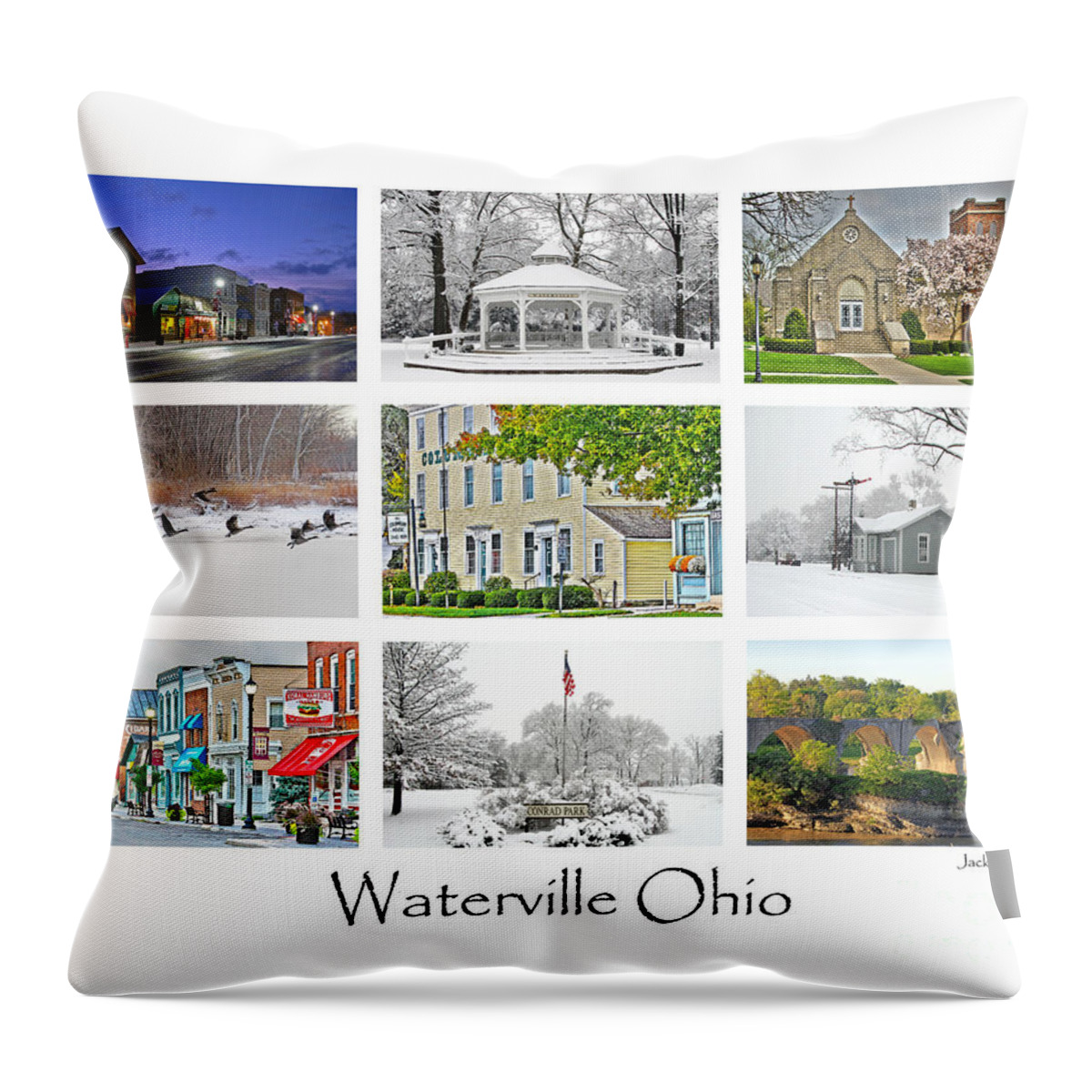 Waterviile Ohio Collection Throw Pillow featuring the photograph Waterville Ohio by Jack Schultz