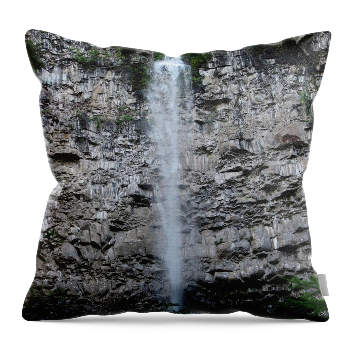 Rock Throw Pillow featuring the photograph Watson Falls by Teri Schuster