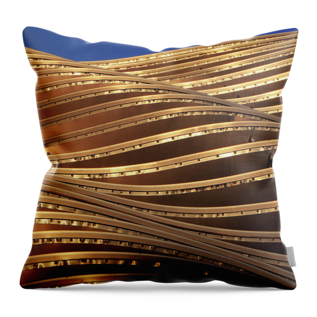 Architecture Throw Pillow featuring the photograph Waves of Steel by Christopher McKenzie