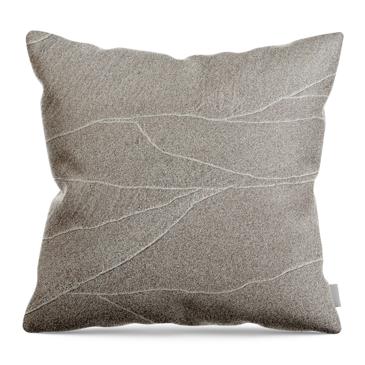 Sand Throw Pillow featuring the photograph Waves of Time and Time Again in the Sand by Kathi Mirto