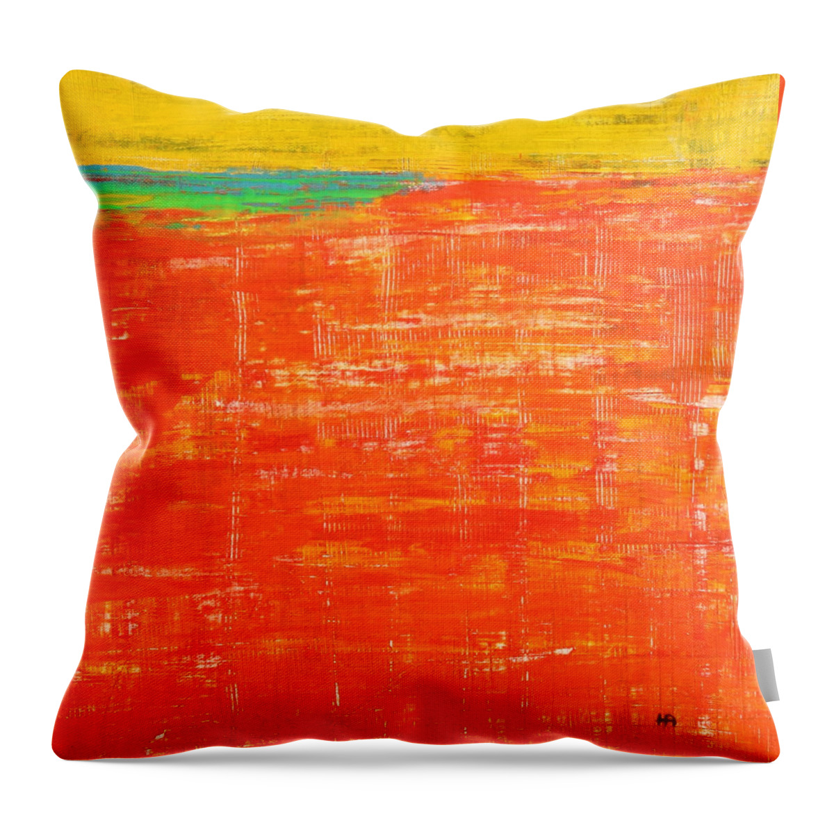 Abstract Throw Pillow featuring the painting Way Up There by Habib Ayat