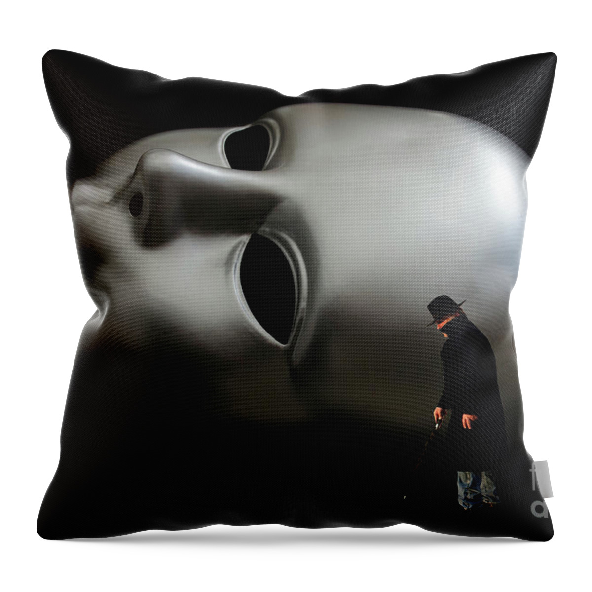 We All Wear Masks Throw Pillow featuring the photograph We All Wear Masks 4 by Bob Christopher