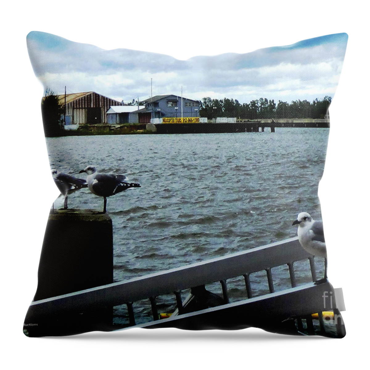 Environmental Changes Throw Pillow featuring the photograph We are Still Here and Hope You Are Too by Aberjhani