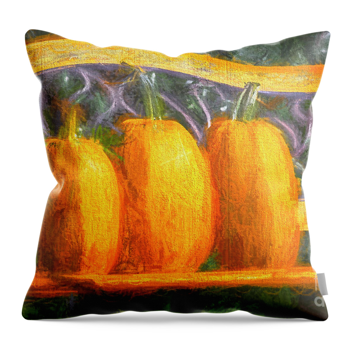 Squash Throw Pillow featuring the photograph We Three Photo Art by Sharon Talson