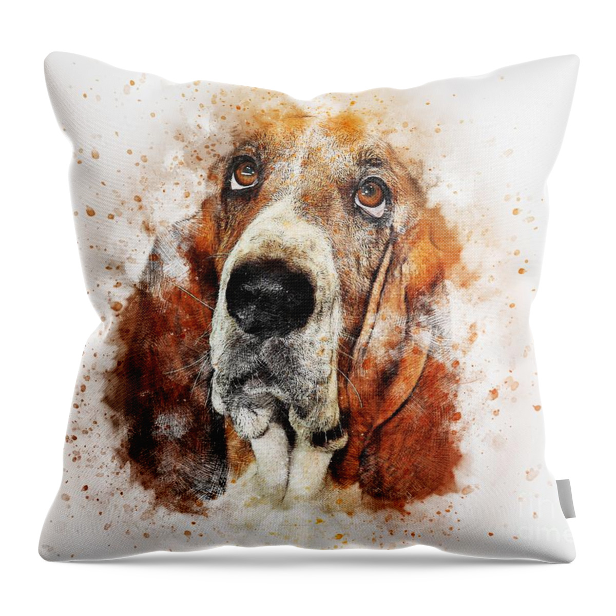 Dog Throw Pillow featuring the digital art We Will Make It Through by Kathy Tarochione