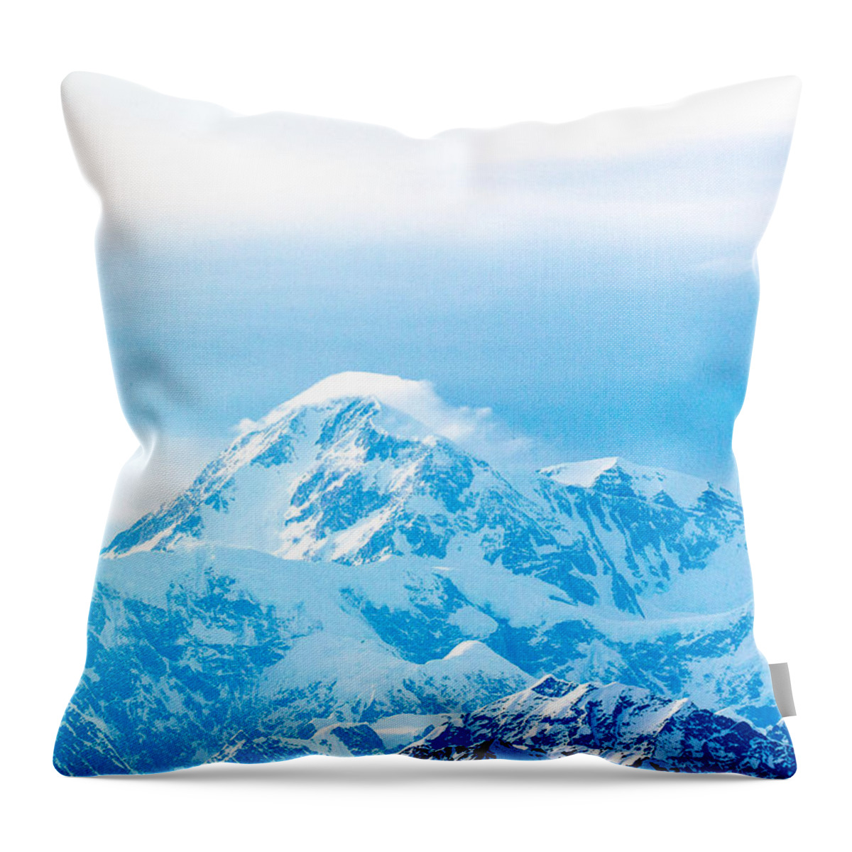 Alaska Throw Pillow featuring the photograph Weather Change at Denali by Allan Levin