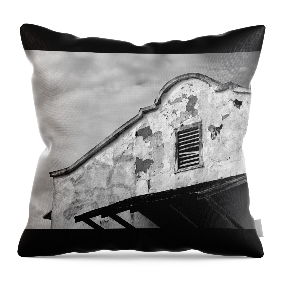 Architecture Throw Pillow featuring the photograph Weathered Sanctuary by Steven Myers