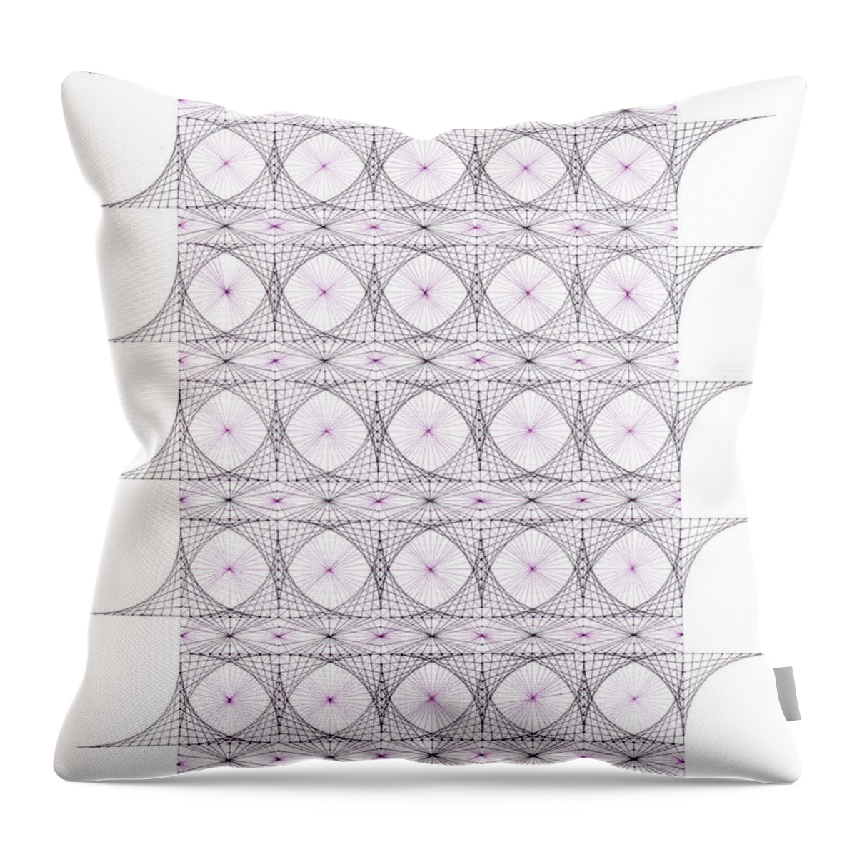 Geometry Throw Pillow featuring the drawing Web of Intrigue by Bev Donohoe