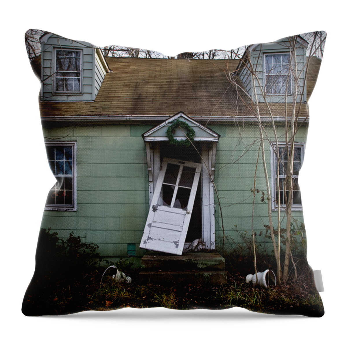Derelict Throw Pillow featuring the photograph Welcome Home by Murray Bloom