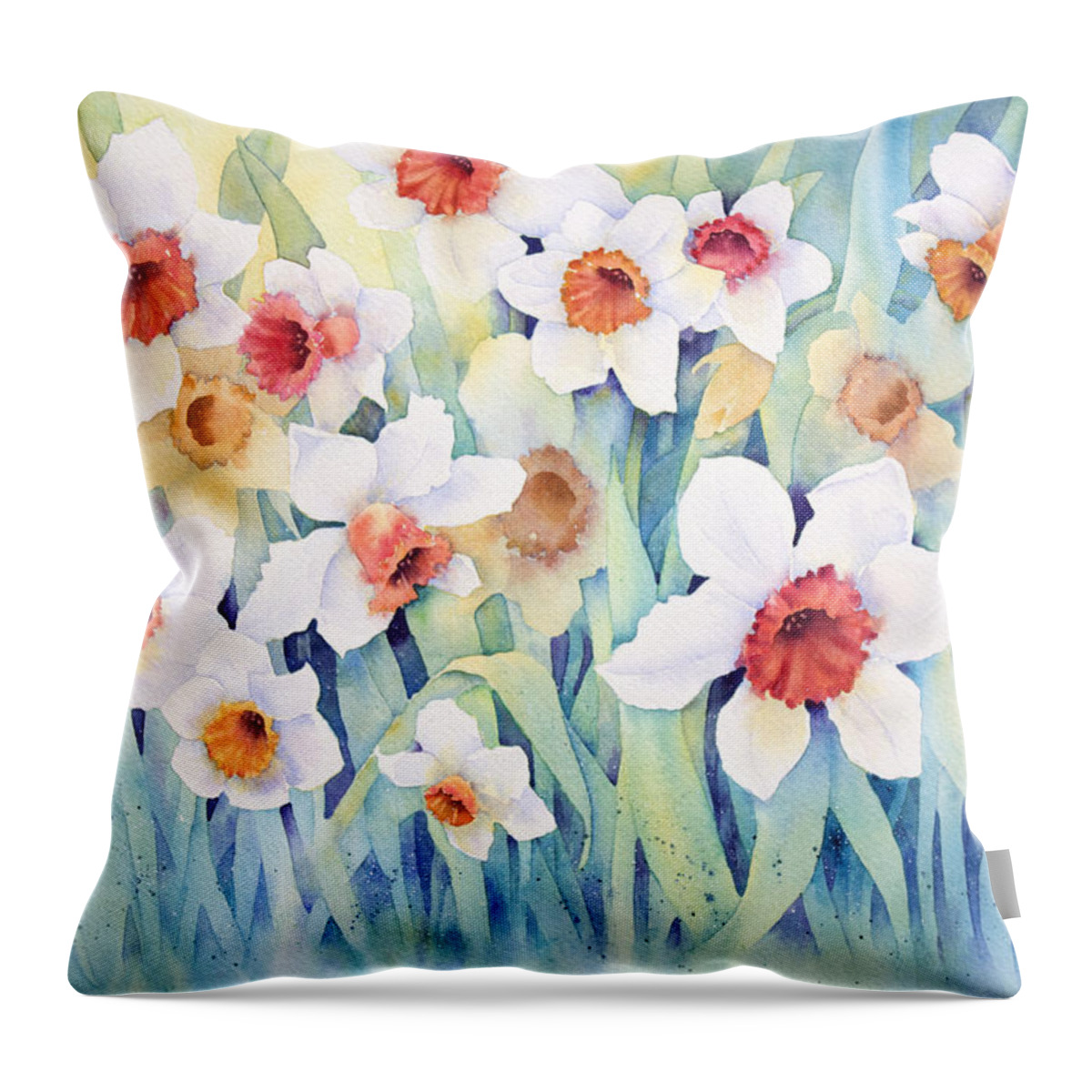 Giclee Throw Pillow featuring the painting Welcome Spring by Lisa Vincent